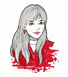 青春动人的插画真美简洁风手绘头像值得学习
