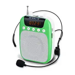 十度s358小蜜蜂扩音器教学专用便携式导游扩音器大功率扩音机插卡音箱收音机小音箱迷你音响荧光绿音箱产品图片1
