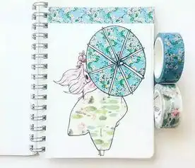 90后美女用纸胶带作画,美爆了整个ins
