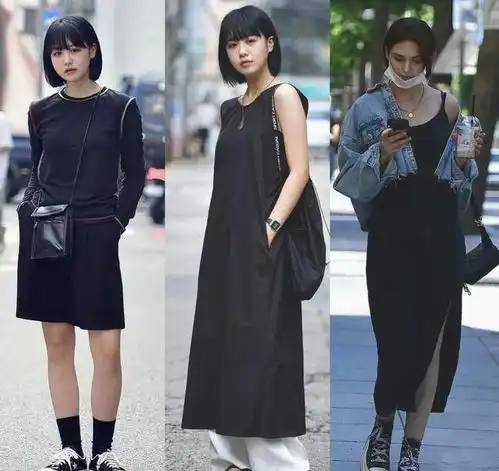论黑色系搭配,就服韩国时髦精,出街装高级个性不失街头感
