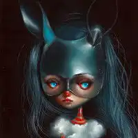 让人毛骨悚然的小女生恐怖卡通头像

