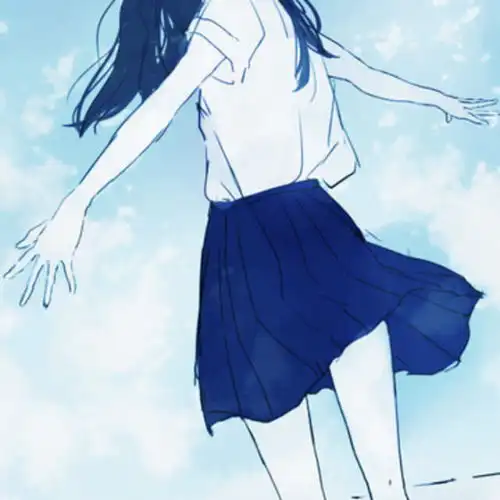 二次元女生头像半身
