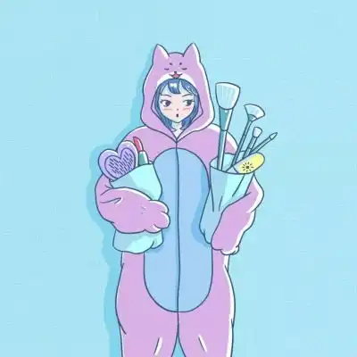 林弦可爱卡通简笔画闺蜜头像
