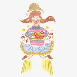 财运系列彩色手绘插画风一夜暴富发财女生图片素材其他格式下载动漫人物大全
