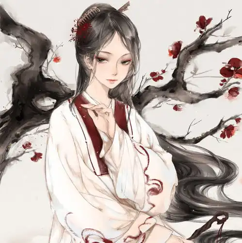 动漫女头古风插画女生头像
