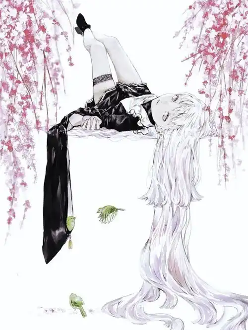 插画师黑白水墨风动漫插画shirone的作品
