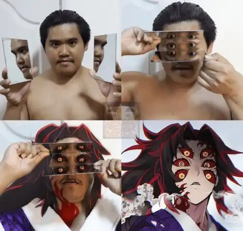 泰国小哥对动漫人气明星五条悟下手,头发出彩,环保型coser
