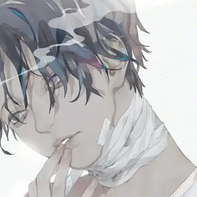 二次元手绘超酷男头
