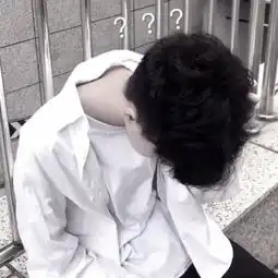 小清新白衬衫侧脸和半身男生头像
