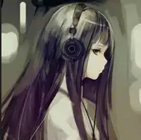 求一个穿着白衣服披着黑头发似乎有些叛逆女生动漫图
