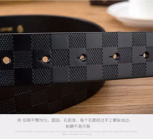 汤河店z扣韩版大牌休闲头层牛皮休闲腰带男士真皮个性黑色皮带a
