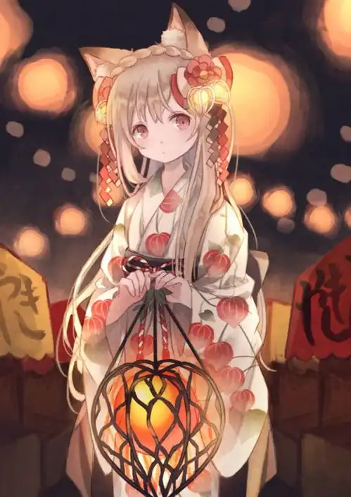 二次元动漫女生古风图片素材
