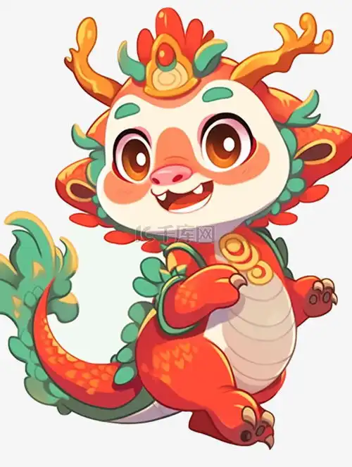 中国风可爱卡通龙宝宝插画免扣元素龙年素材图片免费下载千库网
