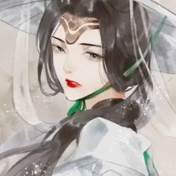 超仙气女生动漫头像拿扇子红衣古装仙气美女头像,古风头像图片
