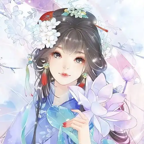 中国古风二次元女头,美到没朋友
