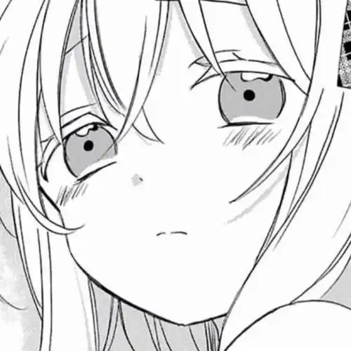 黑白漫画女生头像
