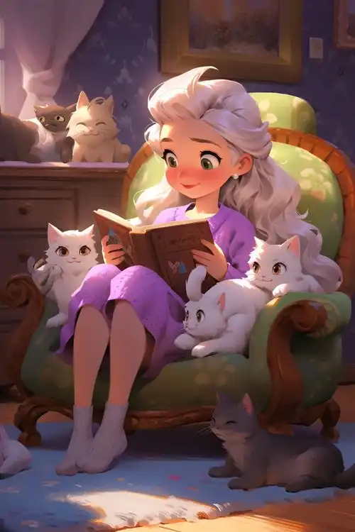 imagex官网女孩和猫
