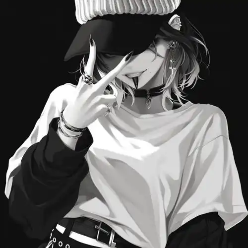 黑色系女生头像分享

