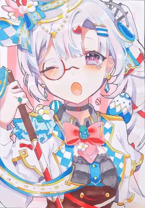 敲可爱动漫卡通二次元日系少女手绘头像,初学者新手抱走

