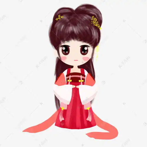 古代人物古人汉服小女孩萌系q版可爱素材图片免费下载千库网
