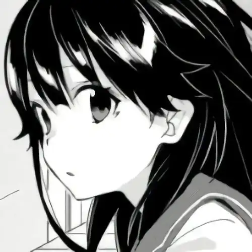 想成为你的例外和最爱动漫黑白漫画女生头像
