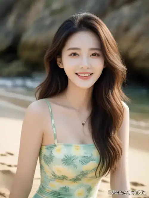 美女泳装写真绿色系衬托雪白肌肤简直太美了,做你女朋友
