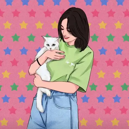 闺蜜头像女生手绘头像大全
