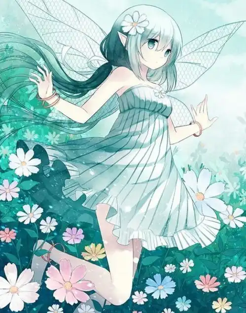动漫头像活泼开朗的梦幻美少女,对未来充满了希望

