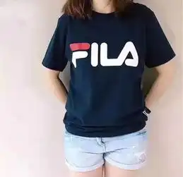fila斐乐男女儿童亲子款情侣圆领经典款字母印花短袖纯棉运动t恤
