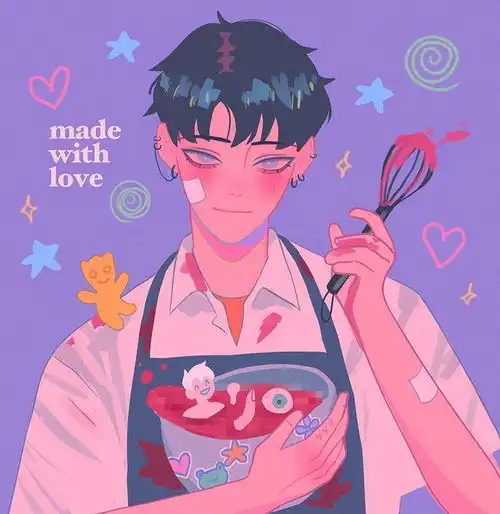 插画师vvvaros粉色调的恶魔好可爱,头像
