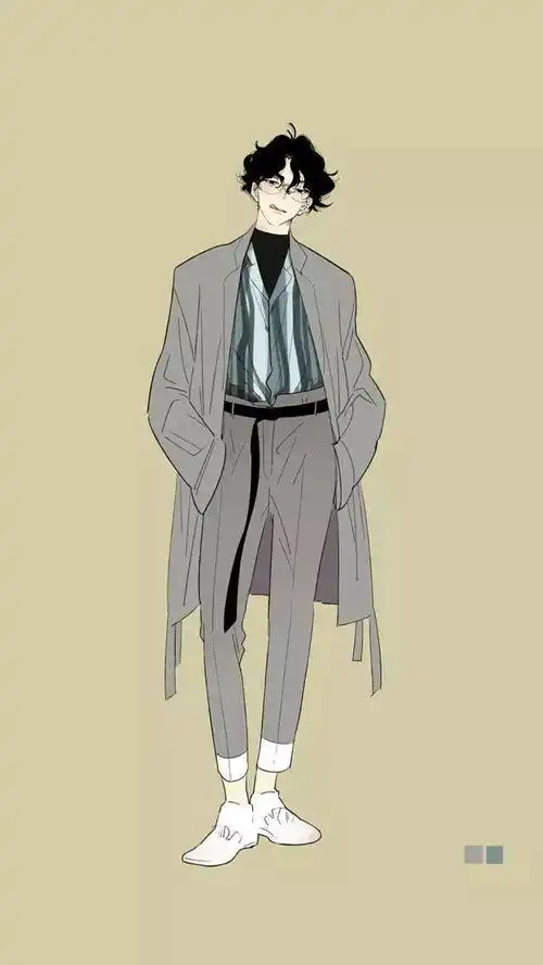 插画男生穿搭手绘插画,希望你喜欢啦
