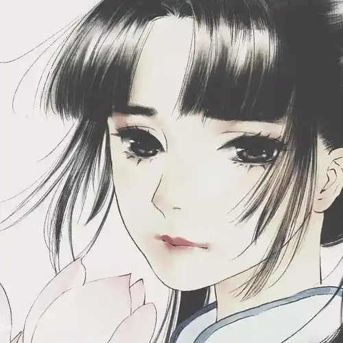意境古风漫画女生头像芙蓉不及美人妆水殿风来珠翠香
