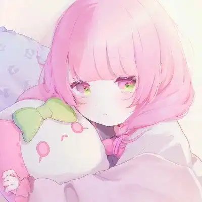 可爱粉色系少女心动漫头像图片
