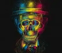 黑白男生手绘插画头像微信头像图片大全
