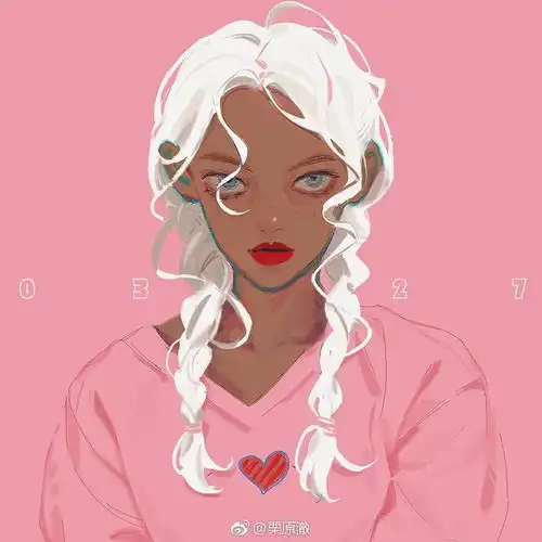 动漫插画头像赞美黑皮黑皮系列头像
