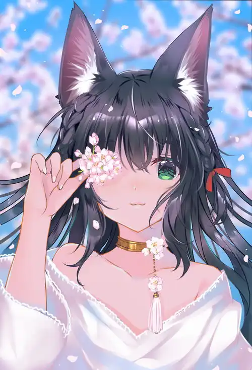 桜与少女所点缀出的绚丽风景,也正如如花期一般转眼即逝
