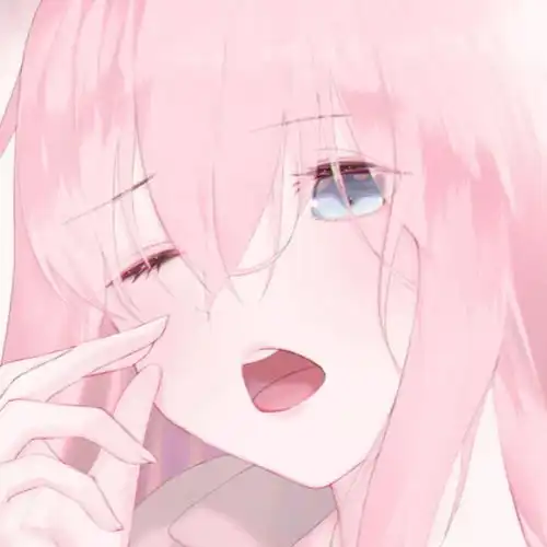 粉色系动漫女生头像
