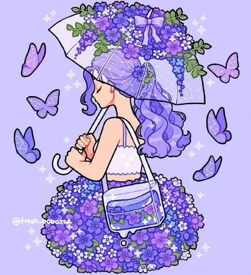 一组治愈系人物插画
