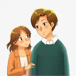 手绘日系漫画风情侣插画图片素材其他格式下载动漫人物大全
