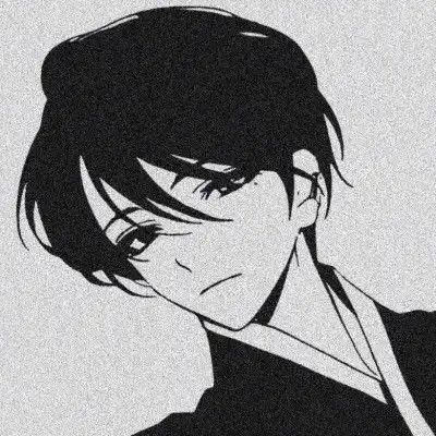 ins黑白漫画男头
