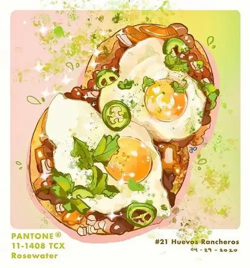 唯爱与美食不可辜负,治愈系美食插画
