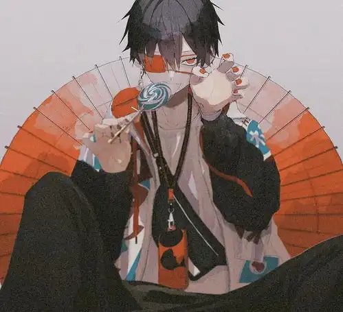二次元男生插画素材
