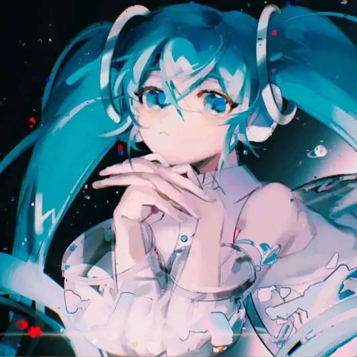蓝色梦幻动漫女头
