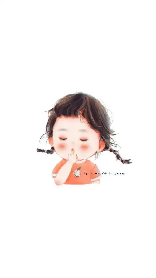 萌系小可爱手绘手机壁纸图片
