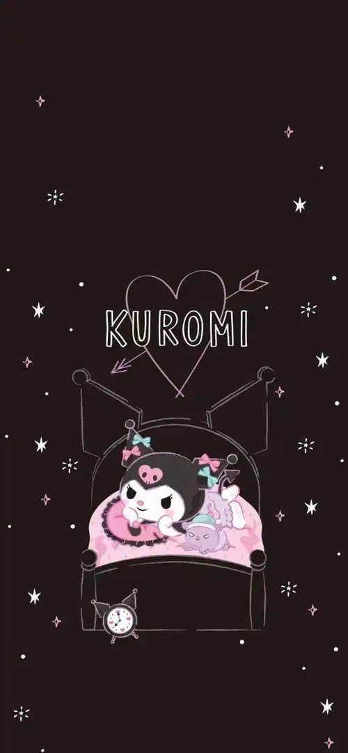 手机壁纸丨三丽鸥kuromi库洛米高清无水印卡通动漫可爱
