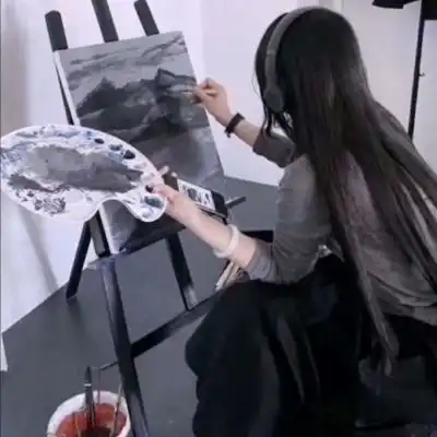 女生背影头像
