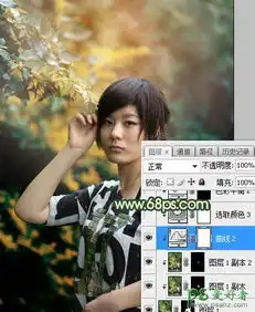 photoshop给甜美青春的香肩美女图片调出夏日唯美的黄昏色12

