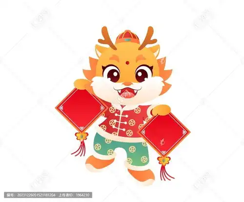 可爱卡通中国龙
