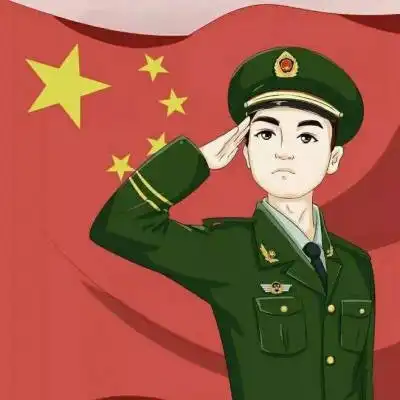 军装军人卡通头像图片大全帅气微信军人霸气十足高清头像
