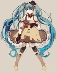 二次元少女初音未来插画动漫萌堆糖,美好生活研究所
